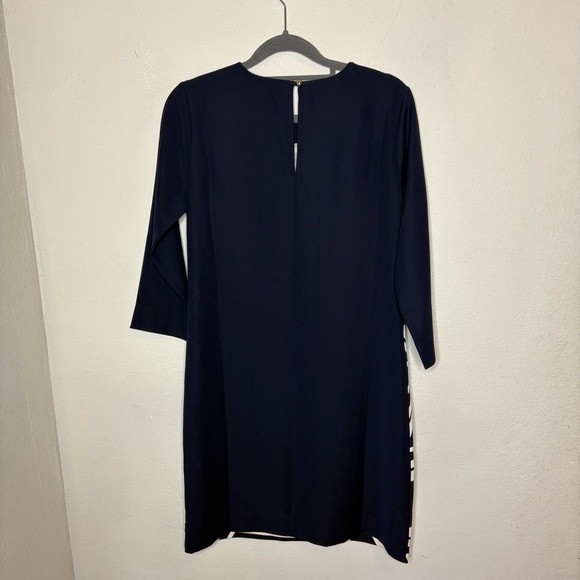 Ann Taylor Geometric Navy and White Dress Size Small Petite - Picture 6 of 6